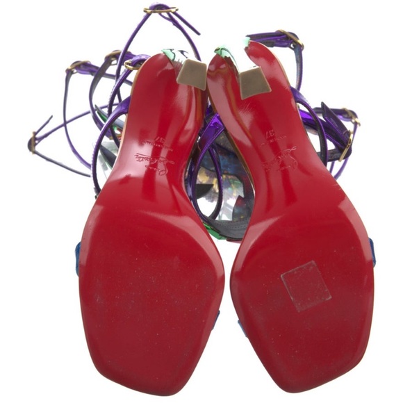 Christian Louboutin Multi Color Gladiator Heels - Picture 7 of 7